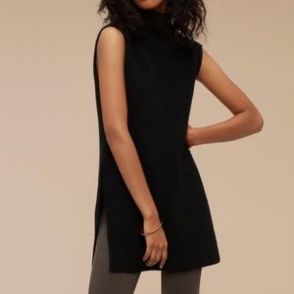 Aritzia Wilfred Durandal 100% Wool Sweater Vest Black Size XS - Picture 2 of 10